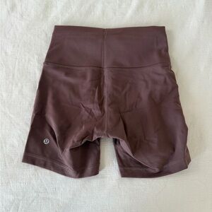 Lululemon Brown 6” Biker Shorts / Size 6